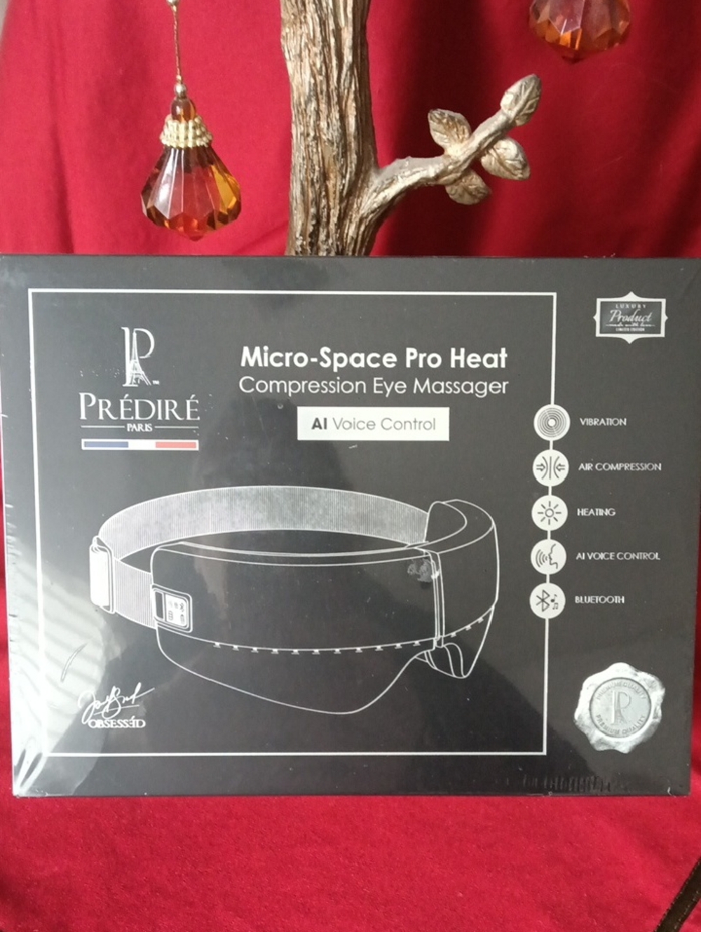 Prédiré Micro-Space Pro Heat Compression Eye Massager - Black